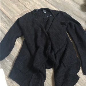 Black fuzzy cardigan